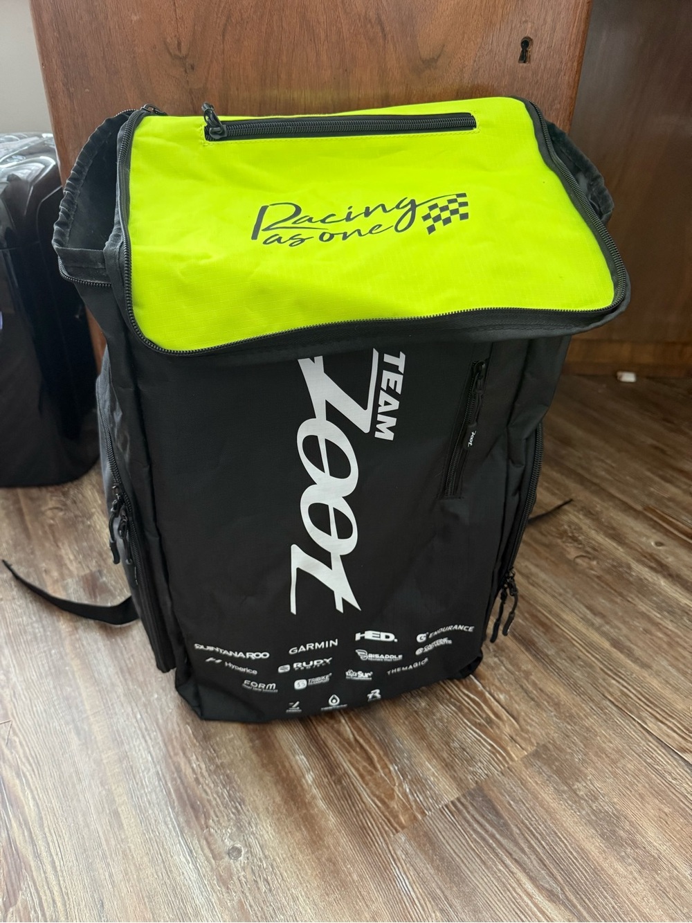 Team Zoot Black and Neon Yellow Team Backpack